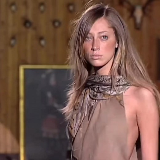 Talytha Pugliesi Runway Walk for Roberto Cavalli