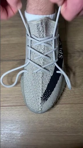 Yeezy 350 lace | how to lace up your sneaker | shoe lace tutorial #shorts #sneakers