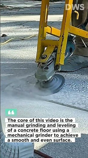 Concrete Floor Grinding Process | Manual Surface Leveling with Power Tools