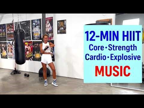 12-Min HIIT Workout | Core, Strength, Cardio & Explosive | Music-Driven Training