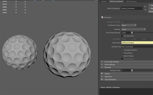 Maya mash制作高尔夫球