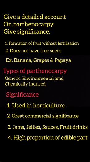 Parthenocarpy and significance | ‪@duraisir‬ | class 12 | sexual reproduction of flowering plants
