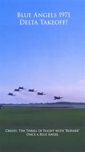 Very Rare Blue Angels Delta Takeoff with F-4 Phantoms. 1971 | F-4 Pʜᴀɴᴛᴏᴍ II ɪs ᴍʏ ғᴀᴠᴏʀɪᴛᴇ ʙɪʀᴅ