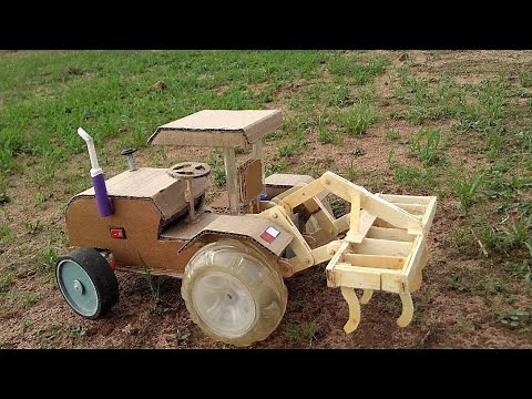 How to Make a Cardboard Tractor with Cultivator