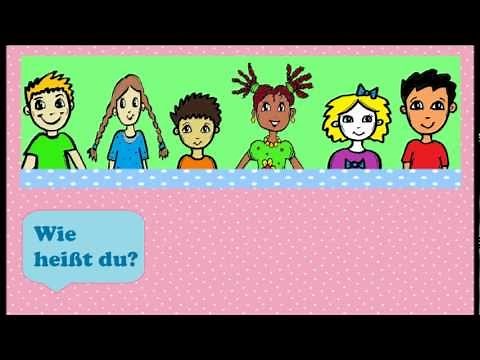 Deutsch lernen: Wie heißt du? - einfaches Kinderlied - "What's your name?" German song for kids