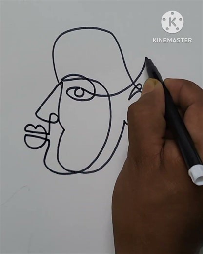 continuous One Line Drawing 😀 😍 😮 #drawing #linedrawing #quickdrawing #onelinedrawing #sketch