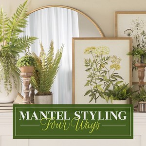 Looking to refresh your mantel? We designed four trendy mantels for all different decor styles from farmhouse to contemporary! Get inspired and style a masterpiece of your own! https://bit.ly/2ArmcfG | Hobby Lobby
