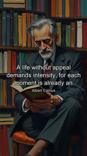 A life without appeal demands intensity, for each moment is already an ending