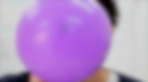 Blowing up a balloon