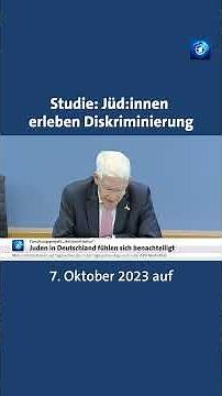 Studie: Juden erleben in Deutschland massive Anfeindungen und Diskriminierungen #tagesschau
