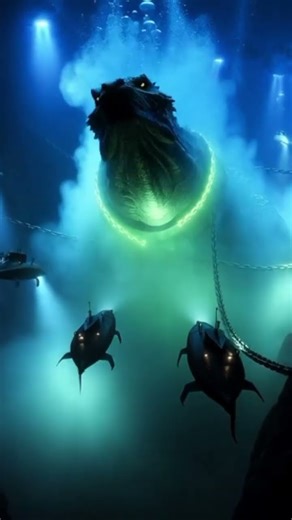 “Godzilla Captured in the Deep Sea Trench 🌊🔗 | Underwater Cinematic 3D Scene”