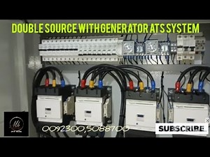 Double source With Generator ATS system panel
