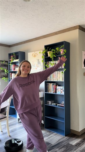 Colorful Blue Bookshelves: A Cozy Home Project