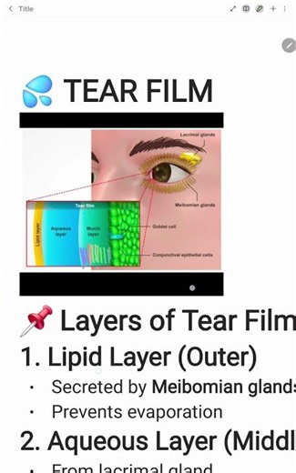 FUNCTION OF TEAR... #optometry #medicalstudents #ophthalmology #education