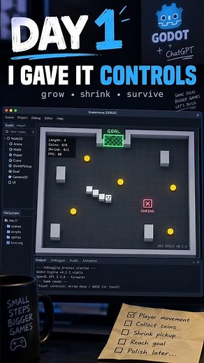 Day 1: My First Game Could Only Drive Into Walls | Godot Game Dev