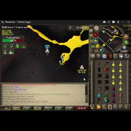 85-92 Mining @ Wilderness Rune Rocks (Part 23)