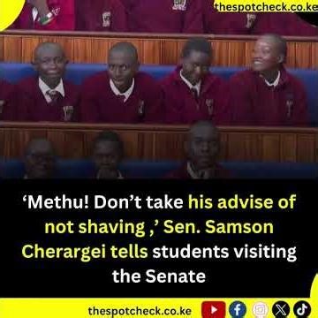 Don't have senator Methu as your role model ~ Senator Cherargei to students at Parliament 😅🤣