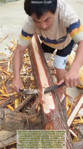 Incredible Wood Bark Peeling Process (Super Satisfying ASMR)