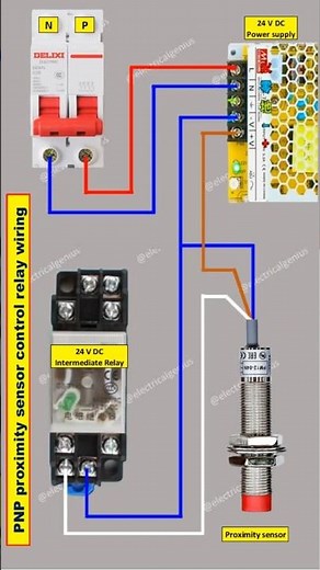 PNP Proximity Sensor Relay Wiring Diagram | Control Circuit diagram