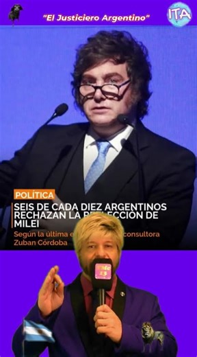 INTENTAN INSTALAR QUE 6 DE CADA 10 ARGENTINOS NO QUIEREN A JAVIER MILEI RE ELECTO EN 2027
