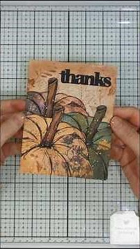 EASY Fall Thank You Card + Patterned Pumpkins 🍁