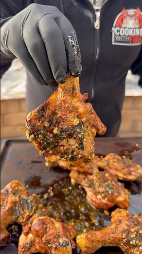 Grilled butterflied chicken drumsticks