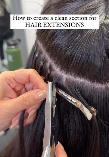 Creating Clean Sections for Beaded Hair Extensions