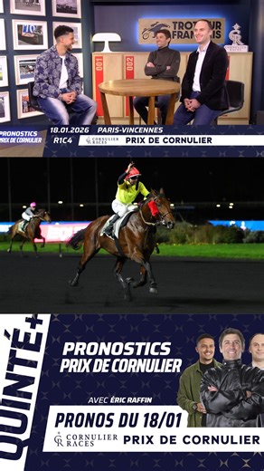 Equidia on Instagram: "On connaît le programme d’Éric Raffin la veille du Prix de Cornulier 2026… 🍽️ Elliot Fricaux et Kévin Baudon reçoivent Éric Raffin pour parler de It’s a Dollarmaker et du Prix de Cornulier 2026 ✨ Pression le jour de la course, rituel, le podium de cette nouvelle édition… Le tenant du titre se livre 🍿 #Equidia #Sport #Courseshippiques #PrixdeCornulier #Chevaux"