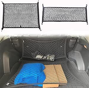 D-Lumina RAV4 Trunk Cargo Nets (Floor Style & Envelope Style) Compatible with 2019 2020 2021 2022 Toyota RAV-4 (Hybrid Prime LE, XLE , XLE Premium, Adventure, TRD Off-Road, Limited), Black