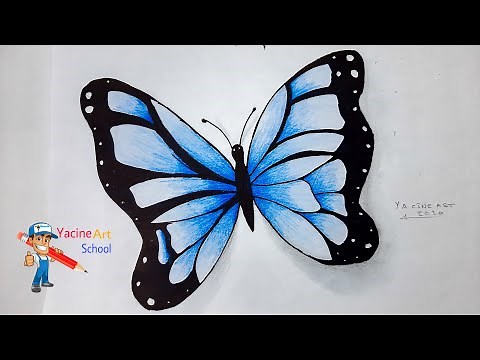رسم فراشة جميلة || drawing beautiful Moth