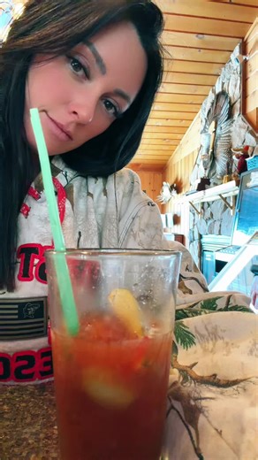 Bloody Mary before I go back out on the ice #icefishing #LOTW #upnorth #lakeofthewoods
