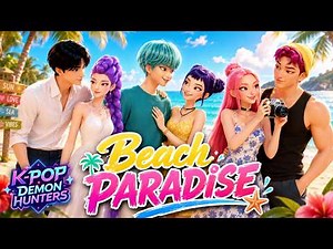 Beach Paradise Song Huntrix & Saja Boys ☀️ KPop Demon Hunters Hit Song