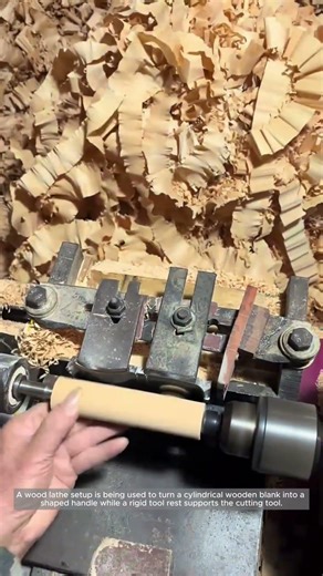 Turning a Smooth Wooden Handle on the Lathe