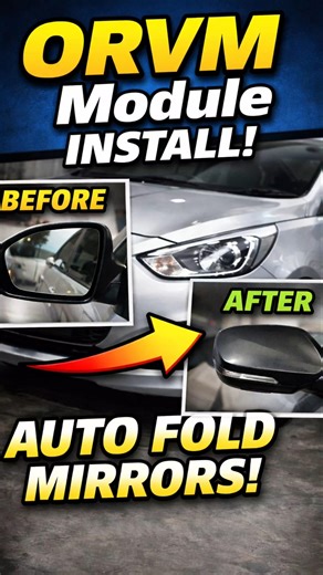 Hyundai Verna me ORVM module install 🔧Ab mirrors remote se auto fold ho rahe hain 😍#shorts #car #aut