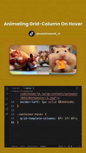 Interactive Grid-Column Animation on Hover