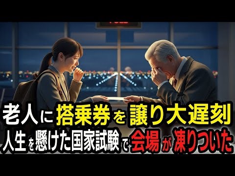 人生を懸けた国家試験。老人に飛行機のチケットを譲り大遅刻──試験会場に待っていた驚愕の結末