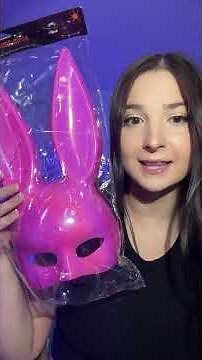 Bedazzling A Pink Bunny Mask!✨💕 #diy #halloween