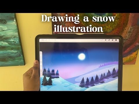 Draw with me: Snowy illustration