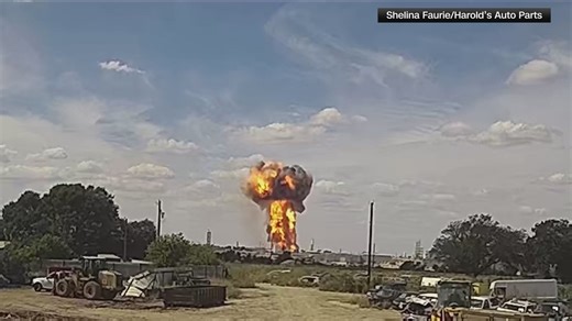 Surveillance video captured the moment a Firefly aerospace rocket exploded at a launch site in Burnet County, Texas. | KVUE