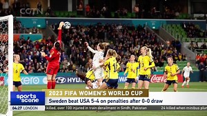 3.8K views · 139 reactions | ⚽️In the FIFA Women's World Cup, Sweden beat 2-time defending champions the United States 5-4 in a dramatic penalty shootout following a scoreless draw in Melbourne, with the last 16 loss handing the American their earliest exit in nine editions. #FIFAWWC #USA #USWNT | CGTN Sports Scene | Facebook