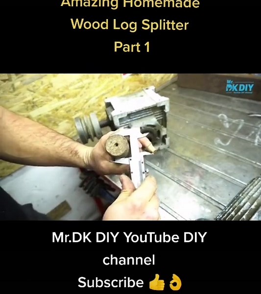 Amazing Homemade Wood Log Splitter #logsplitter #mrdkdiy #youtube #homemade #diy