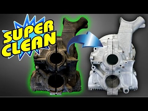 Removing Oil Galley Plugs and Soda Blasting to COMPLETELY Clean Engine Block