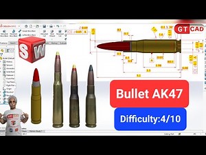 ak_47 bullet in SolidWorks|full tutorial with drawing