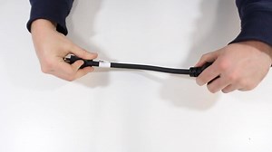 AC WORKS 1 ft. 12/3 STW 20 Amp NEMA 5-20P Plug to 20 Amp L5-20R Locking Adapter Cord S520L520-012