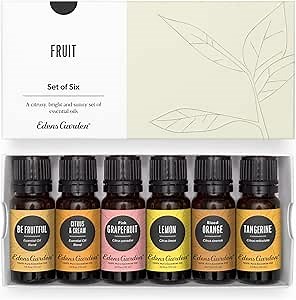 Edens Garden Essential Oils Fruit 6 Set – 100% Pure Therapeutic Grade, Natural Aromatherapy Scents: Lemon, Orange & Citrus Blends for Diffusers – No Fragrance Oil, Undiluted & Vegan, 10 ml/ 6 Pack
