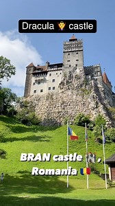 Dracula 🧛‍♂️ Castle 🏰 The Famous Bran Castle in Romania 🇷🇴 Bran Castle is a castle in Bran, 25 kilometres southwest of Brașov. The castle was built by Saxons in 1377 who were given the privilege by Louis I of Hungary. It is a national monument and landmark in Transylvania. Bran Castle is often associated with the fictional vampire Count Dracula. The Romanian castle resembles Castle Dracula, as described in Bram Stoker’s novel Dracula (1897), in that both stand on rocky precipices and command