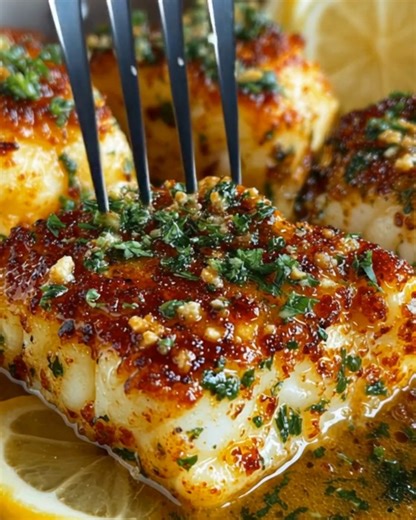 Irresistible Lemon Garlic Butter Cod Ingredients: 1 pound cod fillets 4 tablespoons unsalted butter 4 cloves garlic, minced 1 lemon, juiced and zested 1 teaspoon dried parsley ...... Full Recipe in Coʍmеոτ 💬 | Cricket Is Love