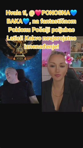 Hvala ti, ❤️PONOSNA💙BAKA💙, na fantastičnom Poklonu Pošalji poljubac Latici! Kakvo nevjerojatno iznenađenje! @❤️PONOSNA💙BAKA💙 #tiktoklive #livehighlights #blowrosiekisses #Rosie #livegift