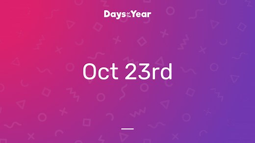 National Days on October 23rd, 2026