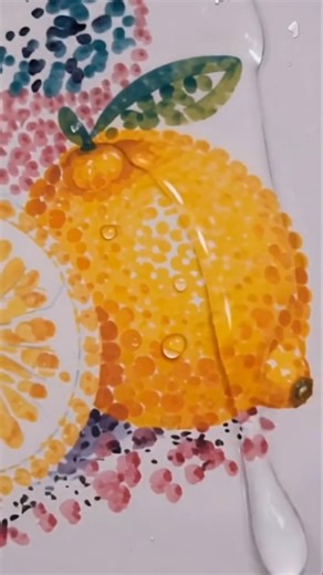 Fruits Drawing art tutorial Step by step Easy for beginners | Drawing with dots #art #drawing #dots